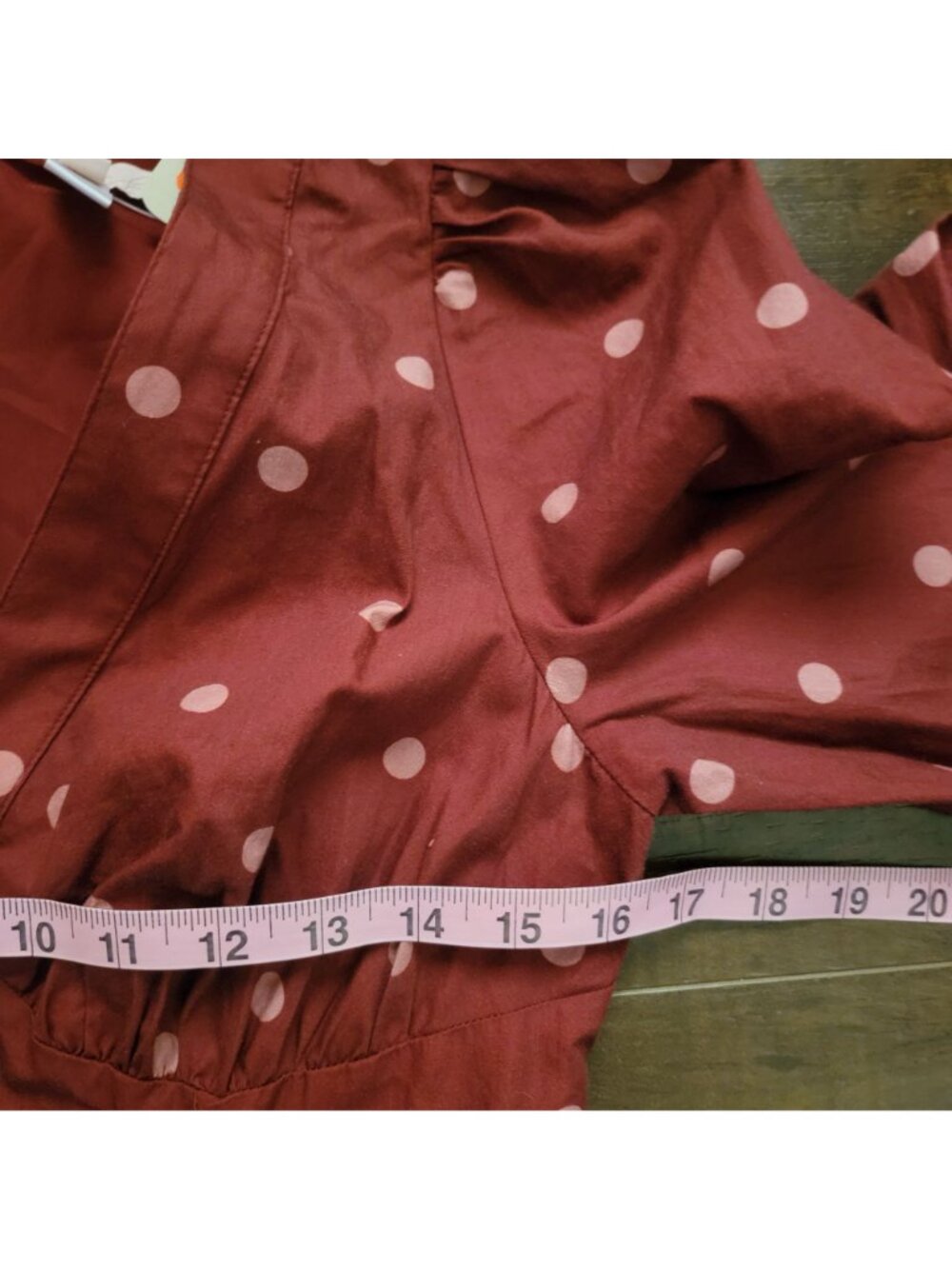 Hutch Drop Waist Long Sleeve Midi Dress Polka Dot Prairie Cottage Womens 4 - Picture 7 of 9